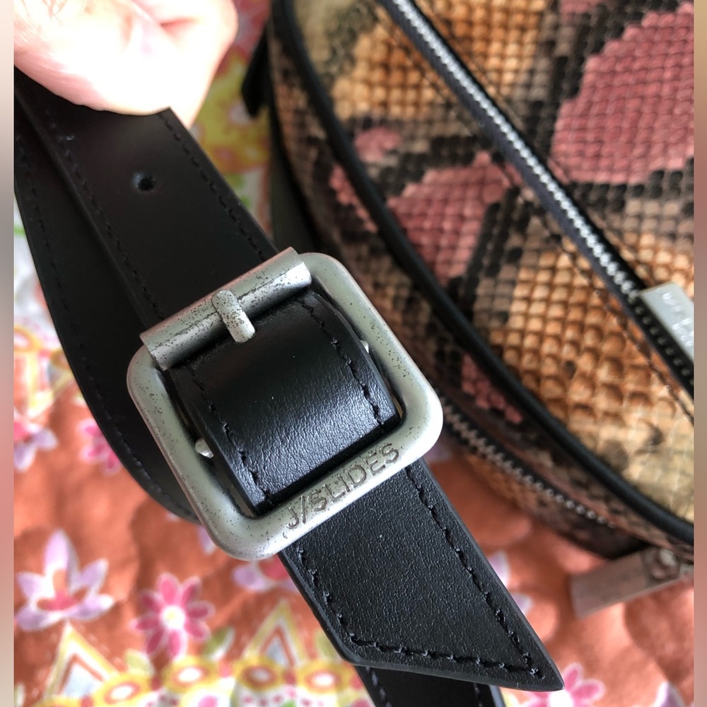 J/Slides Leather “Kandy” Crossbody Python Print B… - image 4